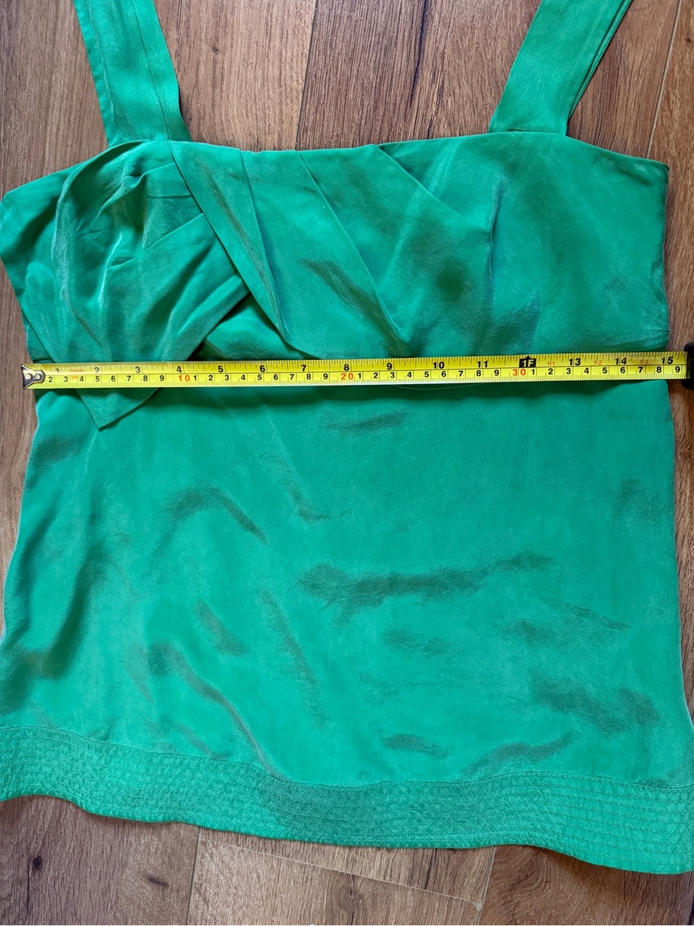 Diane Von Furstenberg Emerald Green Sleeveless Bow Front Top - Picture 10 of 13